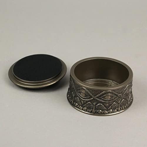 Veronese Design 2 3/8" Tall Baphomet Round Trinket Box Cold Cast Resin Antique Bronze Finish - Image 5