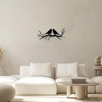 GlintHome Black Metal Wall Art Bird on Tree Branch Silhouette Bird Art Decor for Living Room Garden Bedroom Office Home Wall Decor - Image 5