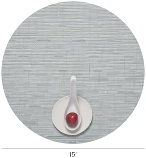 Chilewich Bamboo Placemats Set of 4, Round Woven Placemats - Image 2