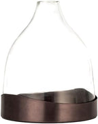 Creative Co-Op Sophisticated Glass Cloche with Metal Tray, Clear and Black Nickel - Image 4