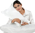Ridhi White with White Scalloped 100% Cotton Throw Pillow Covers 12x20 Inch by Ridhi