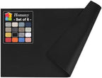 Homaxy PU Faux Leather Placemats for Dining Table, Set of 6, Black by Homaxy
