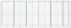 vidaXL Gabion Basket with Cover 550 x 100 x 200 cm in Galvanised Iron - Image 5