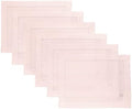 Solino Home 100% Pure Linen Placemats Pink Hemstitch, 14 x 19 in, Set of 6 by SolinoHome
