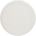 Bodrum Pearls Round Embroidered Placemats Set of 4 – 15" Elegant Table Mats for Dining, Weddings & Special Occasions, Decorative, Wipe-Clean Vinyl Placemats. Antique White/White by Unknown