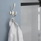 SAILING Coat Hooks - 3 Pack Brushed Nickel Towel Hooks Robe Hooks Decorative Wall Hooks for Bathroom Bedroom Kitchen Towel Robe Clothes Cabinet Closet Bathroom Hardware - Image 4