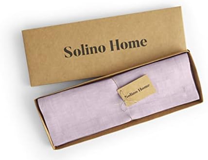 Solino Home 100% Pure Linen Placemats Lavender, Athena 14 x 19 in, Set of 4 - Image 3