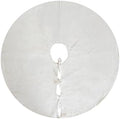 Sophia-Art Christmas Tree Skirt, Luxury Velvet Plush Skirt, Xmas Decoration Holiday Party Décor, Soft Velvet Home Décor Merry Christmas Party Christmas Tree Decorations (Ivory,48 Inch) by Sophia-Art
