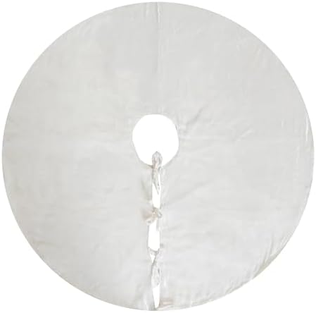 Sophia-Art Christmas Tree Skirt, Luxury Velvet Plush Skirt, Xmas Decoration Holiday Party Décor, Soft Velvet Home Décor Merry Christmas Party Christmas Tree Decorations (Ivory,56 Inch) by Sophia-Art