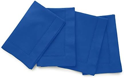 Solino Home Cotton Linen Cloth Dinner Napkins Blue, 20 x 20 in, Set of 4 by SolinoHome