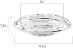 Crystal Pillar Candle Holders Decorations for Home Party Dinner Christmas, Suitable for Large Cylindrical Candles Hand-Cut 4.3'' X 1'' Clear, Pack of 2 - Image 2