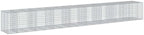 vidaXL Gabion Basket with Cover - Galvanized Iron - 334.6"x39.4"x39.4" - Tool-Free Assembly - Versatile Outdoor Use - Sturdy and Weather- Structure - Image 7