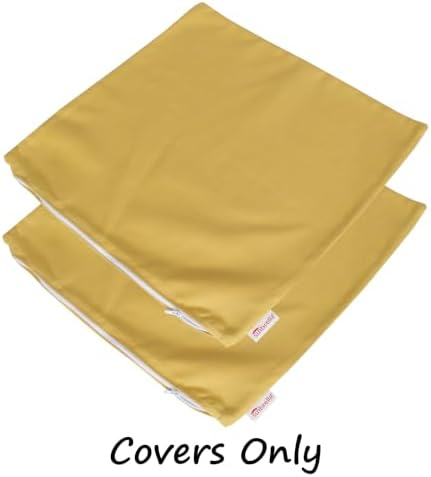Outdoor/Indoor Sunbrella Throw Pillows Square Set of 2 Pieces 18 inch x 18 inch Spectrum Daffodill - Cover Only, Insert Not Included - Image 2