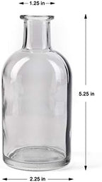 Bud Vases, Apothecary Jars, Decorative Glass Bottles, Centerpiece for Wedding Reception, Elegant Antique Decoration, Mini Flower Vases, Small Medicine Bottles for Home Decor (Smoke Gray, Set of 48) - Image 5