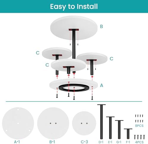 ELITEROO 4 Tiered Wooden Cupcake Stand, Round cake and cupcake stand combo with serving Tray, 360°Rotating Dessert Tower for Pie Table Display Rack for Wedding Birthday Baby Shower Tea Party, White - Image 7