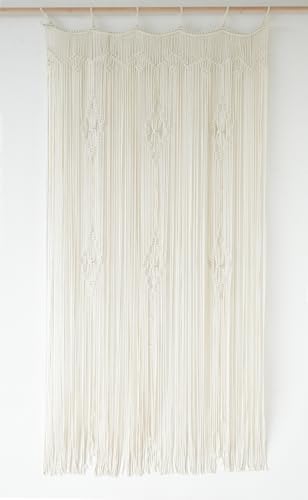 Macrame Curtain Long Cotton Window Panel Boho Room Divider 35"W*70"L - Image 6