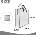 6 Pack Clear Storage Bags with Zipper and Handles, Blanket Bags For Closet Storage, Moving and Packing Supplies for College, Underbed Storage Organizer for Clothes Pillow Bedding Christmas Wreath - Image 2