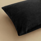 MIULEE 24x24 Inch Pack of 2 Euro Velvet Throw Pillow Covers Black - Image 6