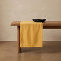Solino Home 100% Pure Linen Dining Table Runner Yellow, Fete 14 x 144 in by SolinoHome