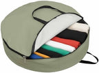 36 Inch Round Storage Bag 1 Pack,Vintage Green Graze Pattern Waterproof Wreath Storage Container with Handles&Zipper Monochrome Closet Organizer Bags Garland Box - Image 2