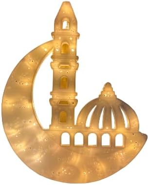 Light up Mosque - Ramadan Festival Lighted Window Decorations Light-up Signs for Wall Decor for Home Design Muslim Luxury Rich Look New Year Eid-al-Adha Golden by Unknown