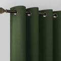 KOUFALL Dark Olive Green Blackout Curtains 84 Inches Long Moss Green Vintage Curtain with Bronze Gold Grommets,Natural Boho Mid Century Modern Curtains & Drapes for Living Room Bedroom by KOUFALL