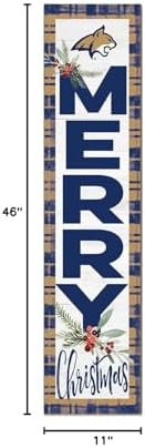 KH Sports Fan Montana State Bobcats Holiday Porch Leaner, 11x46 Inches, Fighting Bobcats Outdoor Christmas Sign; Display Some Holiday Cheer with This Montana State Fighting Bobcats Christmas Sign - Image 3