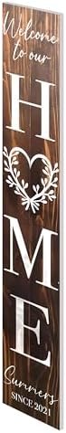 Personalized Welcome Sign for Front Door, Custom Welcome Sign for Porch Outdoor Welcome Home Decorations, 48"x8" PVC Sign (Design 4) - Image 3