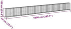 vidaXL Gabion Basket with Cover 393.7"x19.7"x39.4" Galvanized Iron - Image 3
