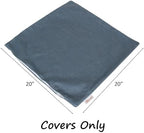 Outdoor/Indoor Sunbrella Throw Pillows Square Set of 2 Pieces 20 inch x 20 inch Spectrum Denim - Cover Only, Insert Not Included - Image 5