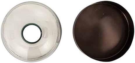 Creative Co-Op Sophisticated Glass Cloche with Metal Tray, Clear and Black Nickel - Image 5