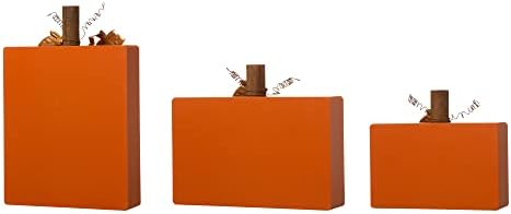 Glitzhome 3 Pack Fall Wooden Table Signs Farmhouse Thanksgiving Wood Blocks for Table Decorations Give Thanks to The Lord Thanksful Grateful Blessed Centerpiece for Tiered Tray Decor - Image 6