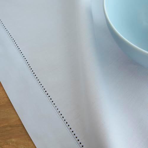 Solino Home Cotton Linen Woven Placemats Light Blue, 14 x 19 in, Set of 4 - Image 3