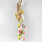 Ansuma 21" Easter Bunny Wreath – Bunny Shape Spring Wreath with Colorful Flowers Greenary and Egg Decorations, Front Door Easter Decor, Spring Wreaths for Home and Porch (Yellow) - Image 3