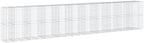 vidaXL Gabion Basket with Cover 413.4"x39.4"x78.7" Galvanized Iron - Image 7
