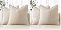 MIULEE Decorative Linen Pillow Covers 20x20 Inch Natural Beige Boho Farmhouse Neutral Christmas Couch Throw Pillows for Bed Pack of 4 Accent Modern Pillowcase Sofa Livingroom Home Decor by MIULEE