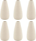 YANLING 6 Pack Modern Small Vase for Flowers, Light Yellow Ceramic Vases by YANLING