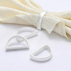KPOSIYA Metal Silver Napkin Rings Set of 96 for Fall Thanksgiving Christmas - Image 4
