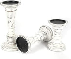 Homebia Design Antique White Wooden Candle Holder Set of 3 – 10, 8, 6 Inch - Image 7