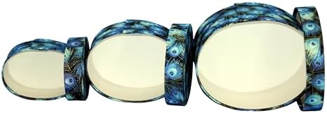 Sarah's Hat Boxes – Peacock Feathers Decorative Gift Box Set of 3 | Elegant Reusable Storage Boxes for Gifts, Keepsakes, Jewelry, or Special Items | Unique Printed Design - Image 2