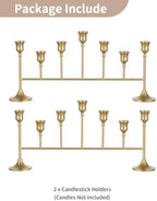 NUPTIO Taper Candle Holders for Candlestick: Gold Weeding Centerpieces - Image 5