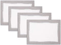 Elrene Home Fashions Villeroy & Boch Metallic Brushstroke Modern Linen Blend Placemat Set, 14 Inches x 20 Inches, Set of 4, White and Silver by ElreneHomeFashions