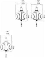 EYPKPL Oval Chinese Lantern Solid Color Silk Lantern Japanese Hanging Lantern Traditional Oriental Lantern with Tassel Vietnamese Lantern Lamp(Light Green,16 Inch) - Image 2