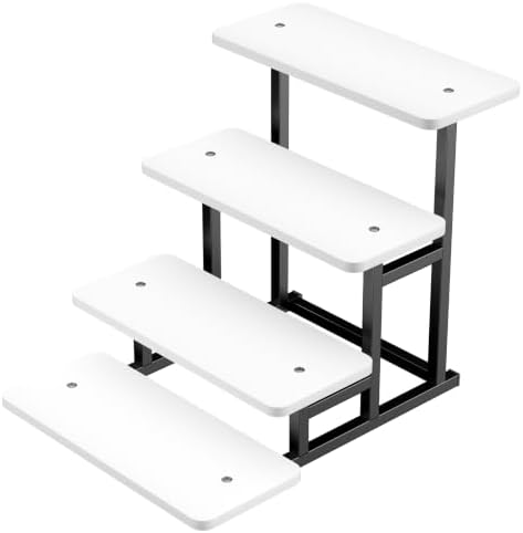 Cupcake Stand for 50 Cupcakes 4 Tiered Tray Stand for Food Cookie Wooden Dessert Display Risers for Party Wedding Buffet Stepped Risers Display Stands for Vendor Farmers Market Display, White by Unknown