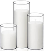 Shihanee 3 Pillar Candle and Holder, M, White by Shihanee