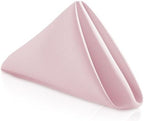 Lann's Linens Set of 144 Cloth Dinner Napkins, 17-inch Polyester Napkins, Washable and Reusable Fabric for Weddings, Hotels, Restaurants - Pink by LannsLinens