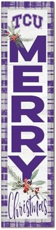 KH Sports Fan TCU Horned Frogs Holiday Porch Leaner, 11x46 Inches, Horned Frogs Outdoor Christmas Sign; Display Some Holiday Cheer with This Texas Christian Horned Frogs Christmas Sign by CornellBigRed