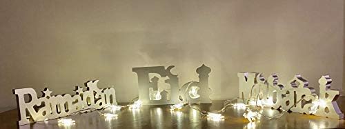 Ramadan Eid and Mubarak Desktop Decor Silver Color Shelf Table top Decoration for Home Office Classic Decor Products (Silver R+E+M) - Image 4