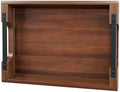 Acacia Wood Serving Tray, 15×10in Tray for Ottoman, Space-Saving by Dofira
