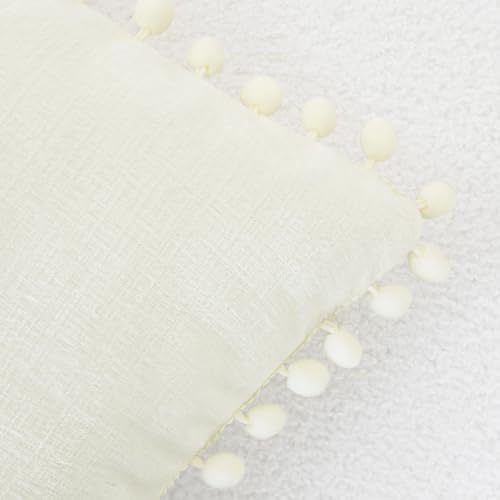 CaliTime Decorative Couch Throw Pillow Covers 22 X 22 Inches Cream - Image 3